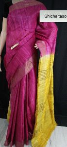 Pure silk ghiccha Saree Bhagalpuri