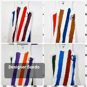 Mens Stripped Designer Sando