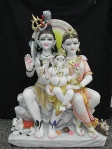 marble shiva pariwar statue