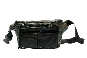 Genuine Sheep Leather Five Zipper Waist Bag (T&T-L2)