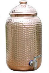 copper water dispenser, pitcher, pot