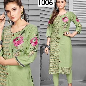 Rayon Embroidery Kurti