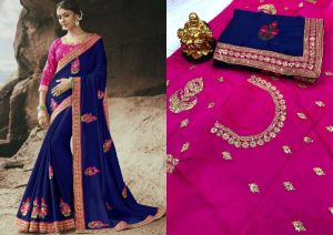 Fancy Partywear Georgette Saree