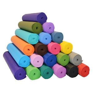 Solid Yoga Exercise Mats With Carrying Bag and Belt (198cm X 60cm X 4)