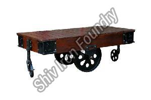 Wooden Cart Coffee Table
