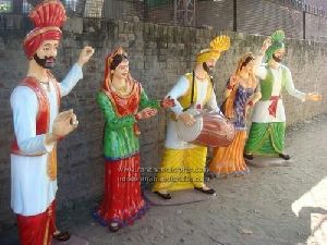 Punjabi Culture Dancing Statue