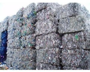 crushed pet bottles