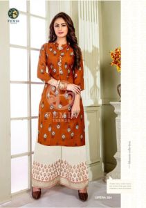 Printed Palazzo With Kurti