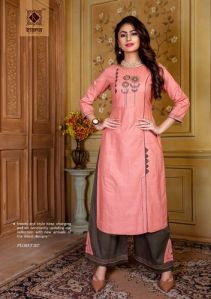 Round Neck Kurti With Palazzo