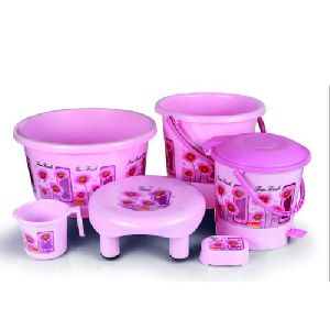 plastic bathroom set