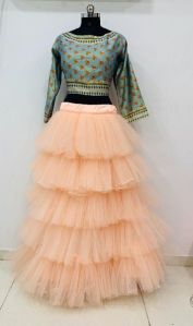 ruffle lehenga choli