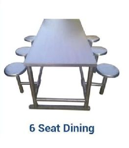 Stainless Steel 6 Seater Dining Table