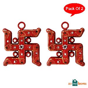 Atmyhome Wooden Swastik for Door Hanging