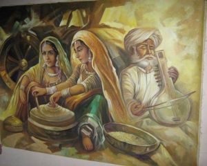 Oil Canvas Handmade Rajasthani Paintings