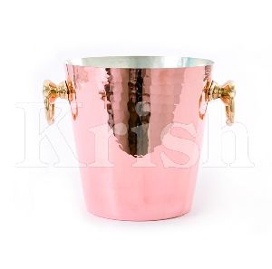 Hammered Wine Bucket - Copper Plated