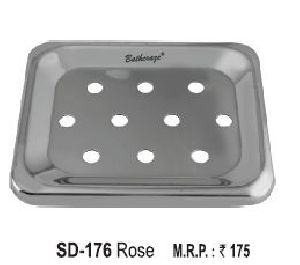 Rose Single Piece Soap Dish