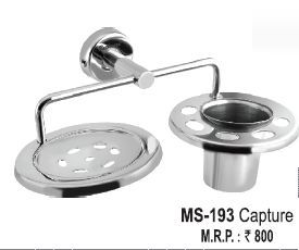 Stainless Steel Soap Dish With Tumbler Holders