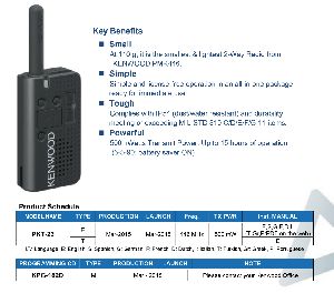 Kenwood Walkie Talkie Radio