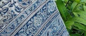 Cotton Printed Indigo Saree