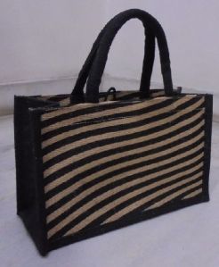 Small jute bags with black luxury soft handle