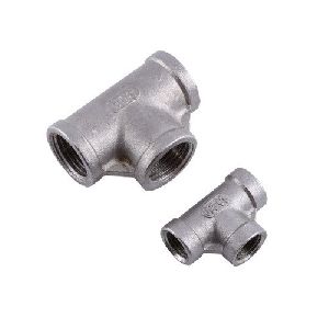 Stainless Steel Threaded Equal Tee
