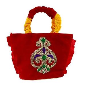 Fancy Velvet Hand Bags with beautiful embroidering designs