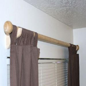wooden curtain rod