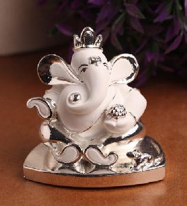 Silver Plated Ganesh Statue