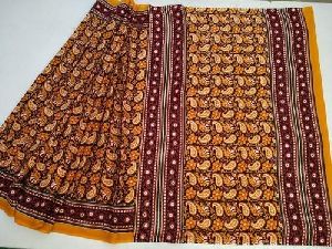 cotton block print sarees