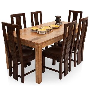 6 Seater Wooden Dining Table Set