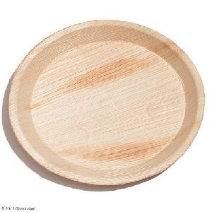 12 inch round plain areca plate