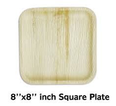 areca palm leaf square deep plate