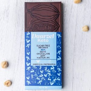 Daarzel Keto 65% Sugar Free Dark Chocolate with Hazelnuts