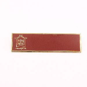 Red Gold Name Badge