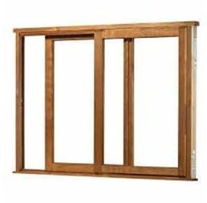 wooden sliding window