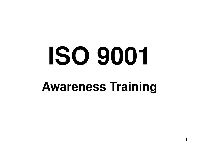 ISO Awareness Training