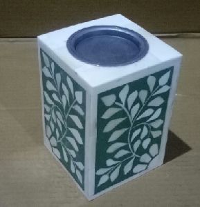 Bone Inlay Candle Stand