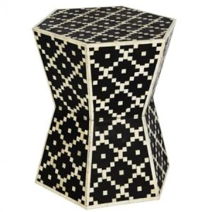 Bone Resin Inlay Stool