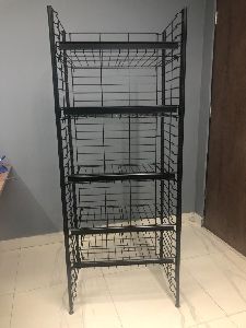Metal wire storage shelves