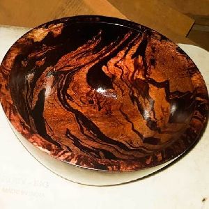 Wooden Textured Bowl 7 Inch