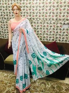 Stylish Hand Block Printed Sarees