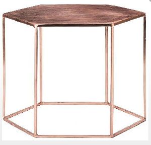Copper Hexagonal Coffee Table
