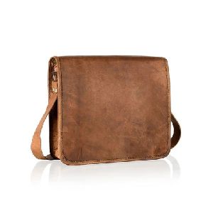 full flap leather messenger bag