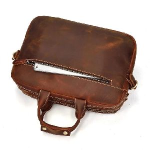 Genuine Leather Briefcase Messenger Bag