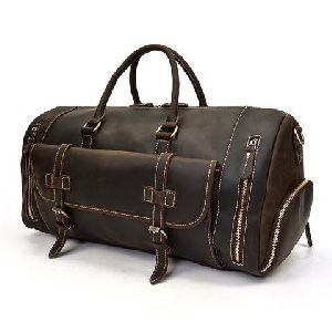 Genuine Leather Travel Duffel Bag