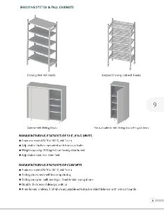 stainless steel shelves