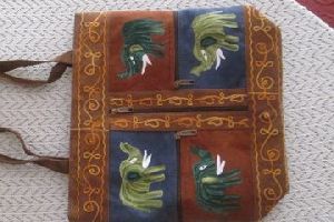 Suede Leather Hand Embroidered Bags.