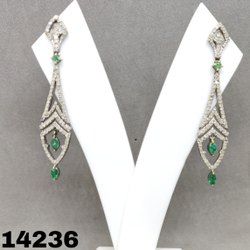 silver stone earrings