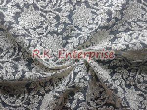 Dyeable Net Embroidered Fabric