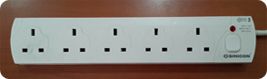 Power Extension Single Switch Square Socket